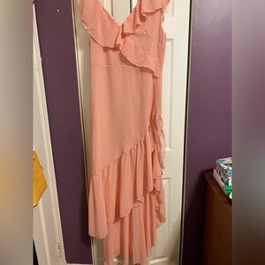 Asymmetrical ruffle dress